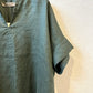 doux bleu　コットンリネン スキッパーシャツ　2623-081