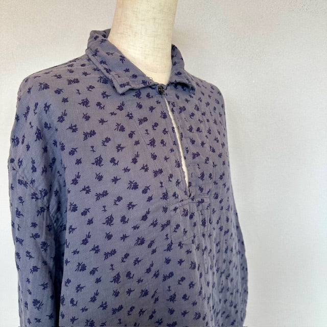 ARMEN  DOUBLE GAUZE FLOWER PRINT  SKIPPER SHIRTS      INAM2562GFD