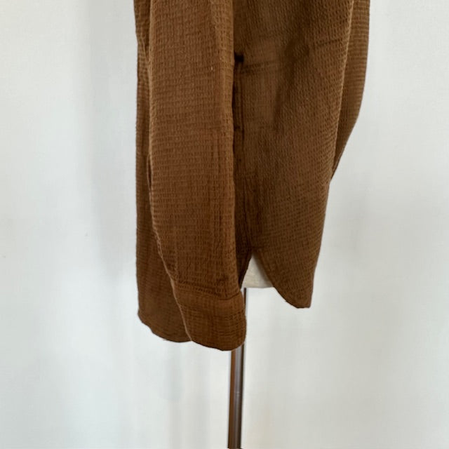 HTS   WAFFLE PLAIN OVERDYE HENRY NECK SHIRTS    INHT2574WPD