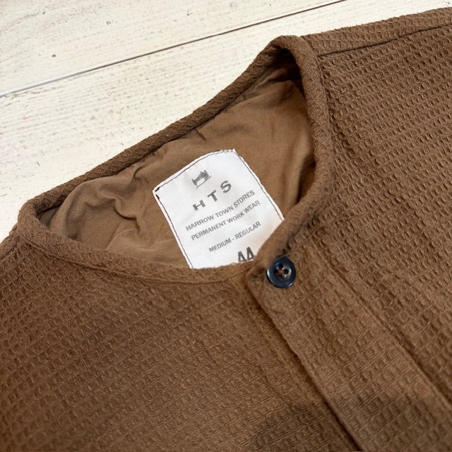 HTS   WAFFLE PLAIN OVERDYE HENRY NECK SHIRTS    INHT2574WPD