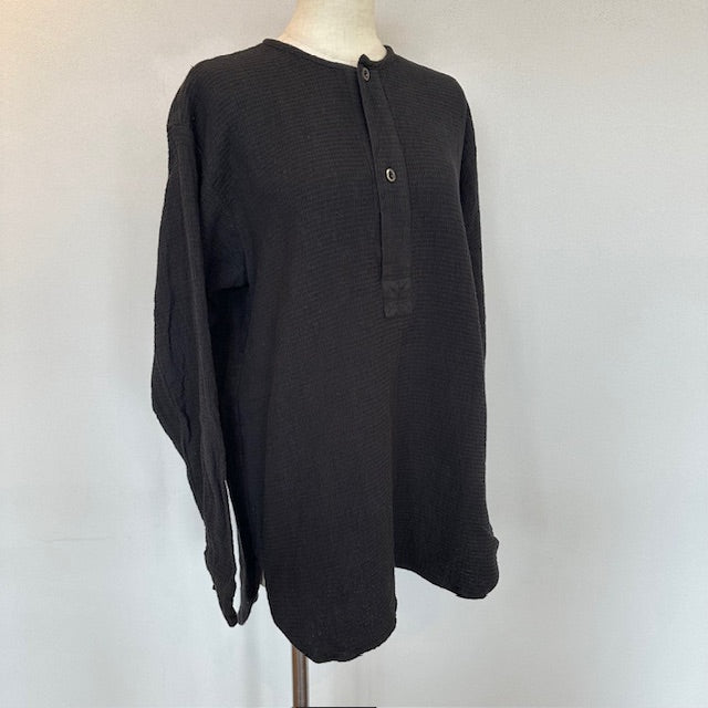 HTS   WAFFLE PLAIN OVERDYE HENRY NECK SHIRTS    INHT2574WPD