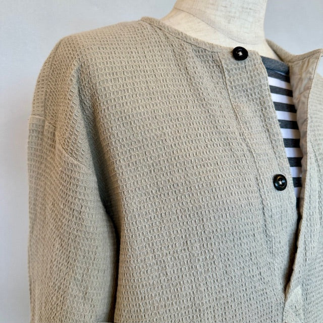 HTS   WAFFLE PLAIN OVERDYE HENRY NECK SHIRTS    INHT2574WPD