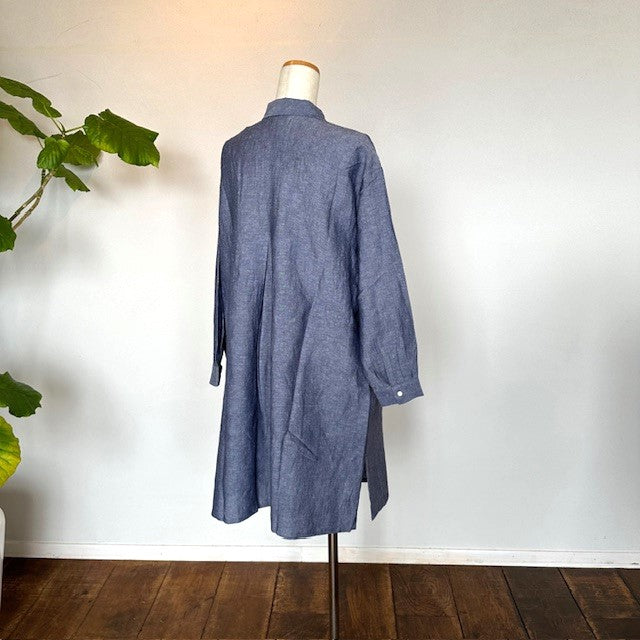 【SALE 30％OFF】YARRA　リネンコットンシャンブレーワンピ　1414-239