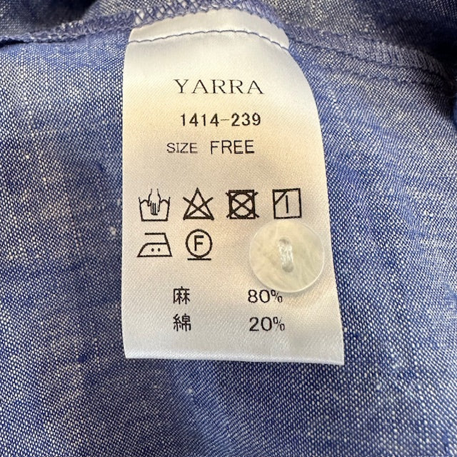 【SALE 30％OFF】YARRA　リネンコットンシャンブレーワンピ　1414-239