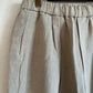 maison de soilメゾンドソイル　 40s FRENCH LINEN DYED CANVAS 2TUCK WIDE EASY PANTS　GNMDS2502FL