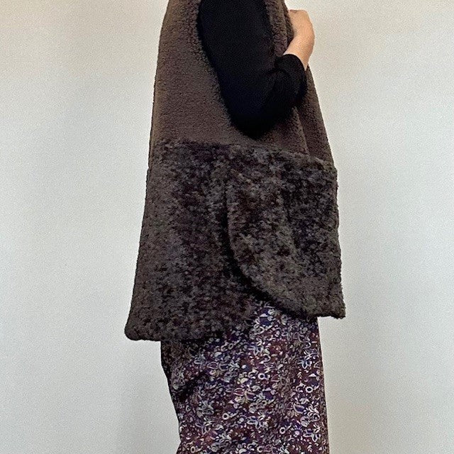 WHYTO  eco fur combination vest          WHT25FJK4045
