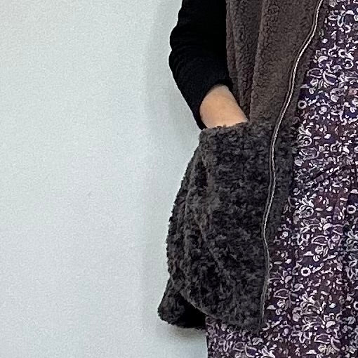 WHYTO  eco fur combination vest          WHT25FJK4045