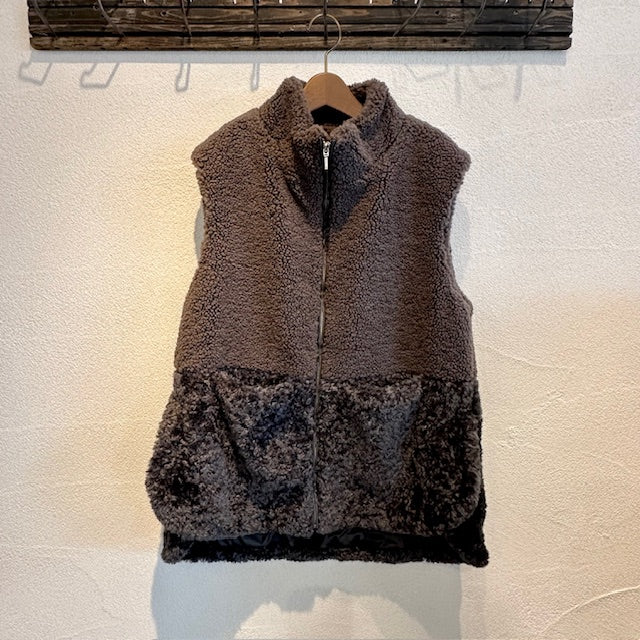 WHYTO  eco fur combination vest          WHT25FJK4045