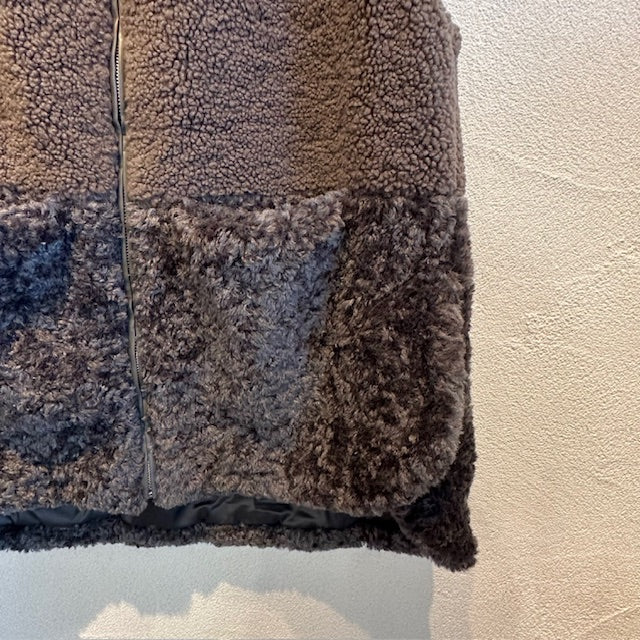 WHYTO  eco fur combination vest          WHT25FJK4045