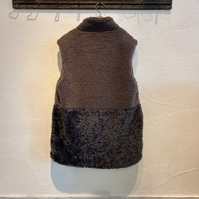 WHYTO  eco fur combination vest          WHT25FJK4045