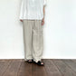 maison de soilメゾンドソイル　 40s FRENCH LINEN DYED CANVAS 2TUCK WIDE EASY PANTS　GNMDS2502FL