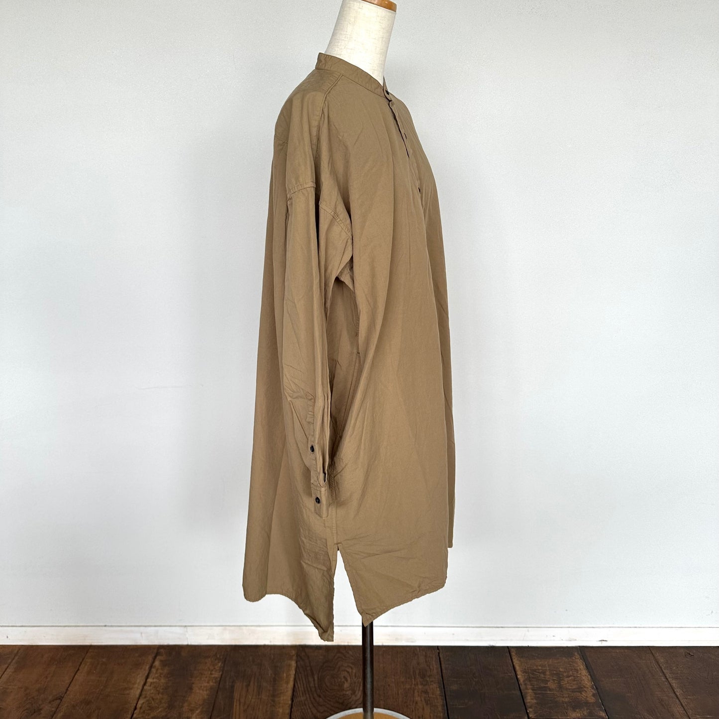 ARMEN　アーメン　40s POPLIN BANDED COLLAR LONG SHIRTS（シャツ）INAM2554PD