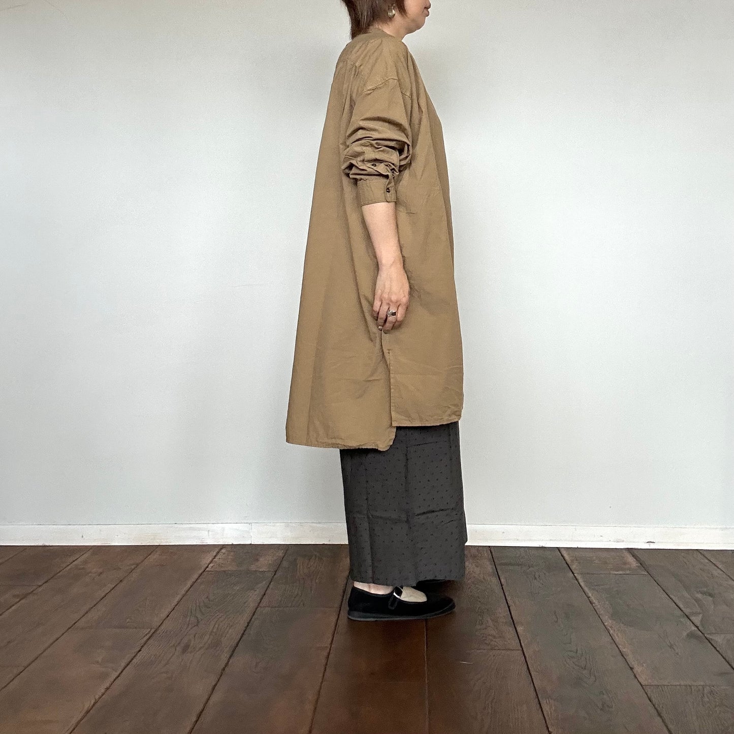 ARMEN　アーメン　40s POPLIN BANDED COLLAR LONG SHIRTS（シャツ）INAM2554PD