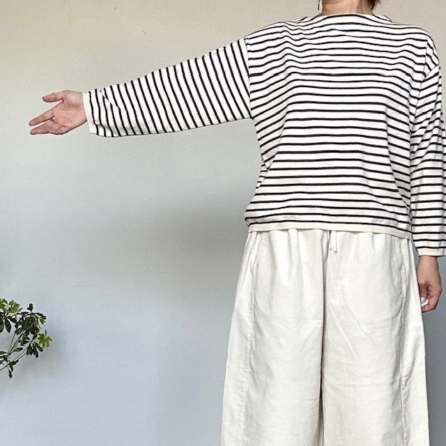 mao made　マオメイド　ボーダーTEEニット　　541115