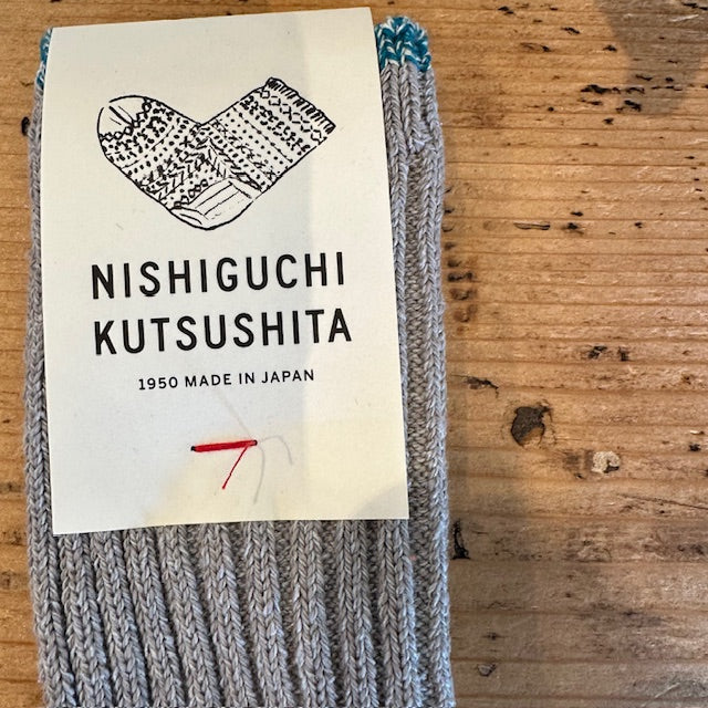 NISHIGUCHI KUTSUSHITA　シルクコットン天竺ソックス　NK0104