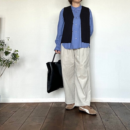 doux bleu　コーデュロイ タックパンツ　2555-048