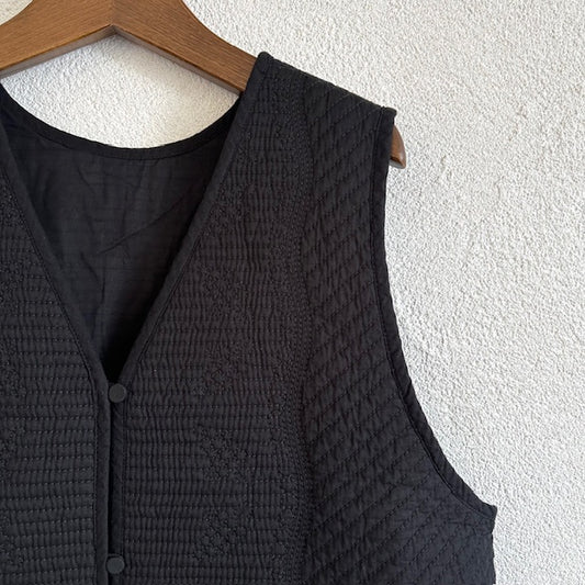 doux bleu　インドキルト刺繍 2WAYベスト　2548-033