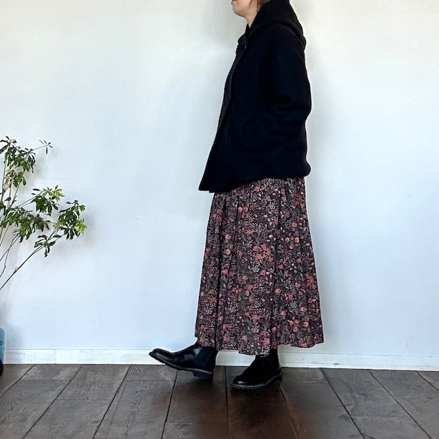 mao madeマオメイド　圧縮ウール ダブルボタンミドル丈フーディジャケット　541127