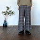 maomadeマオメイド　コットンチェックワイドパンツ　　541319