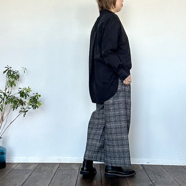 maomadeマオメイド　コットンチェックワイドパンツ　　541319