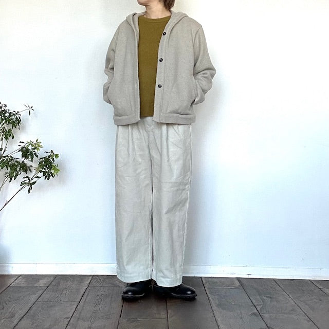 doux bleu　ウール フーテッドジャケット　2547-035