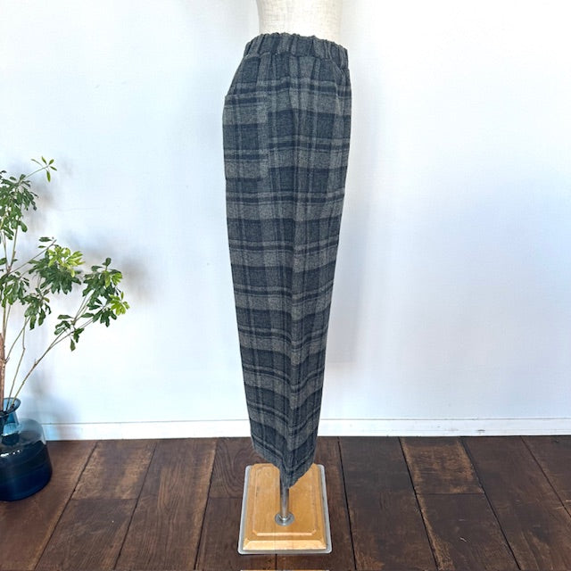 maomadeマオメイド　コットンチェックワイドパンツ　　541319