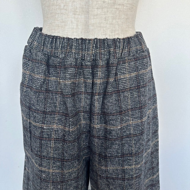 maomadeマオメイド　コットンチェックワイドパンツ　　541319