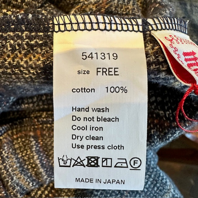 maomadeマオメイド　コットンチェックワイドパンツ　　541319