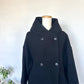 mao madeマオメイド　圧縮ウール ダブルボタンミドル丈フーディジャケット　541127