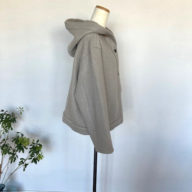 doux bleu　ウール フーテッドジャケット　2547-035