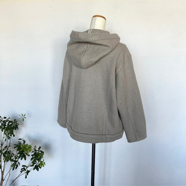 doux bleu　ウール フーテッドジャケット　2547-035