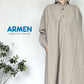 ARMEN   40s POPLIN OVER DYE WORK GATHERED SHIRT DRESS  （ワンピース）INAM2555PD