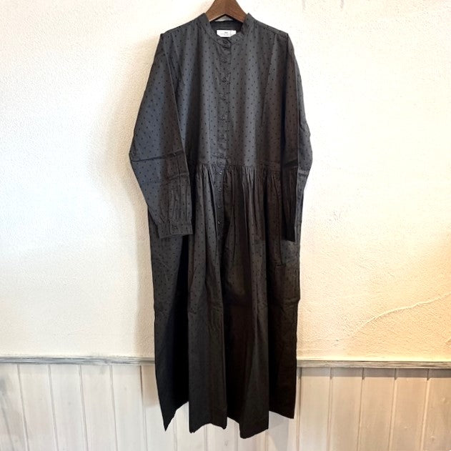 SOILソイル　DOT PRINT BANDED COLLAR DRESS　（ワンピース）NSL25537