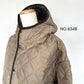 ARMEN  PLAIN POLYESTERxPLAIN POLYESTER HEAT QUILT OVERSIZED HOODED JACKET WITH RIBBED CUFF（ジャケット）NAM2561PP