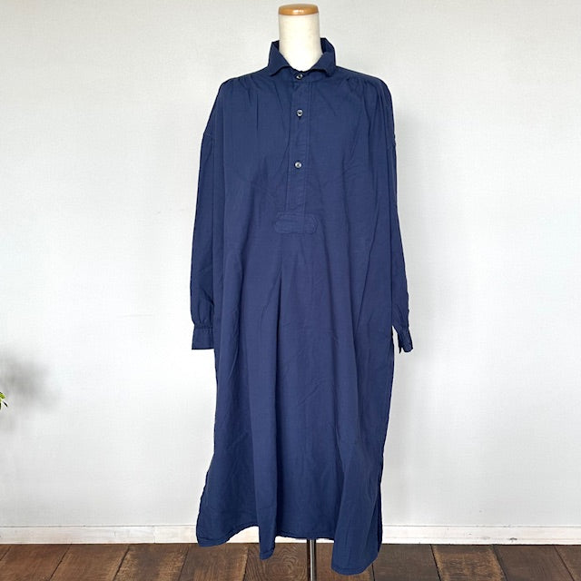 ARMEN   40s POPLIN OVER DYE WORK GATHERED SHIRT DRESS  （ワンピース）INAM2555PD