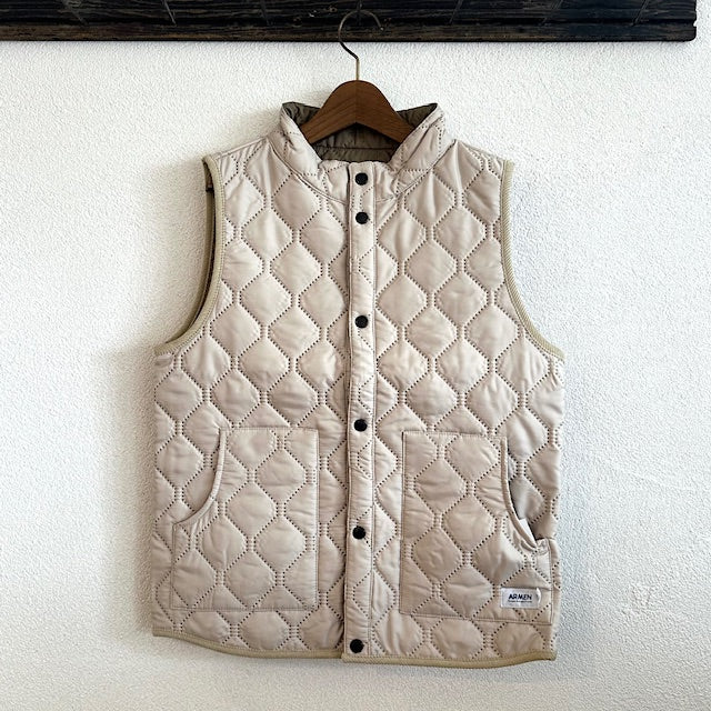 ARMEN アーメン　POLY×POLY HEAT QUILT STAND COLLAR VEST　　NAM9984PP