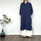 ARMEN   40s POPLIN OVER DYE WORK GATHERED SHIRT DRESS  （ワンピース）INAM2555PD
