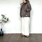 ARMEN  PLAIN POLYESTERxPLAIN POLYESTER HEAT QUILT OVERSIZED HOODED JACKET WITH RIBBED CUFF（ジャケット）NAM2561PP