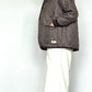 ARMEN  PLAIN POLYESTERxPLAIN POLYESTER HEAT QUILT OVERSIZED HOODED JACKET WITH RIBBED CUFF（ジャケット）NAM2561PP