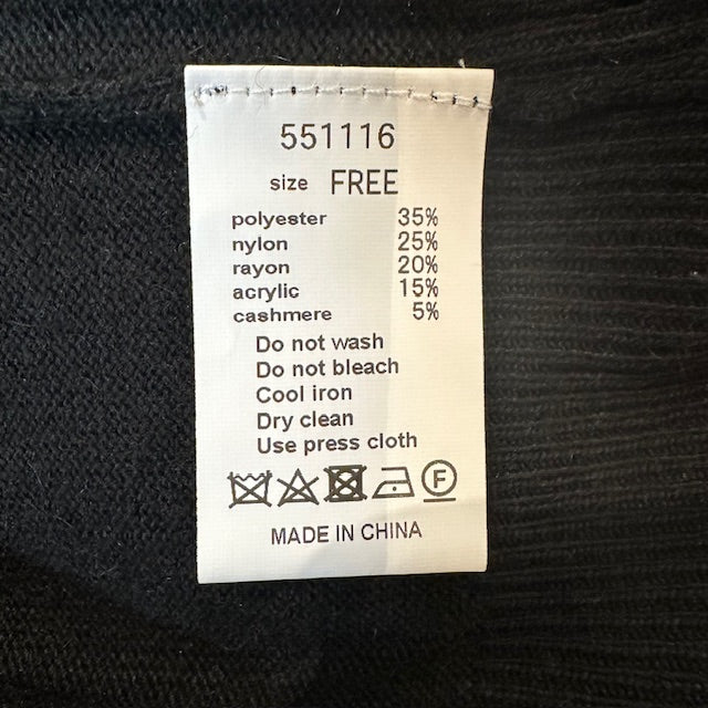 mao made　カシミヤブレンド カレッジロゴジャガードプルオーバーニット　　551116