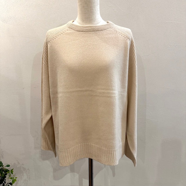 doux bleu　EXファインメリノウール ニットプルオーバー　　2542-031