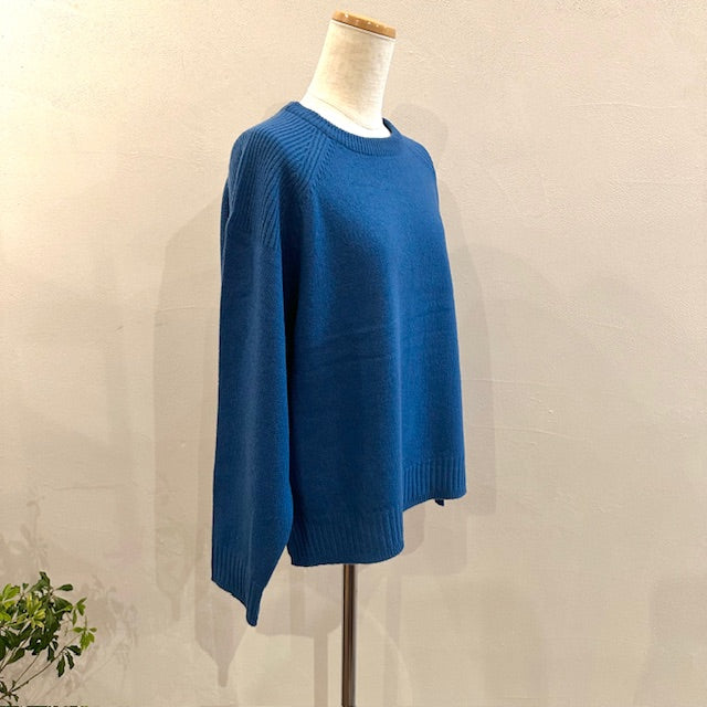 doux bleu　EXファインメリノウール ニットプルオーバー　　2542-031