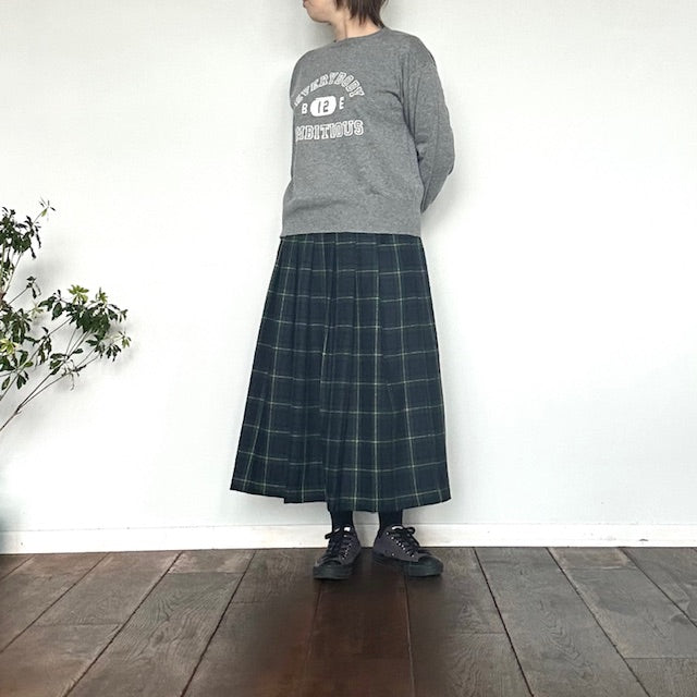 mao made　カシミヤブレンド カレッジロゴジャガードプルオーバーニット　　551116