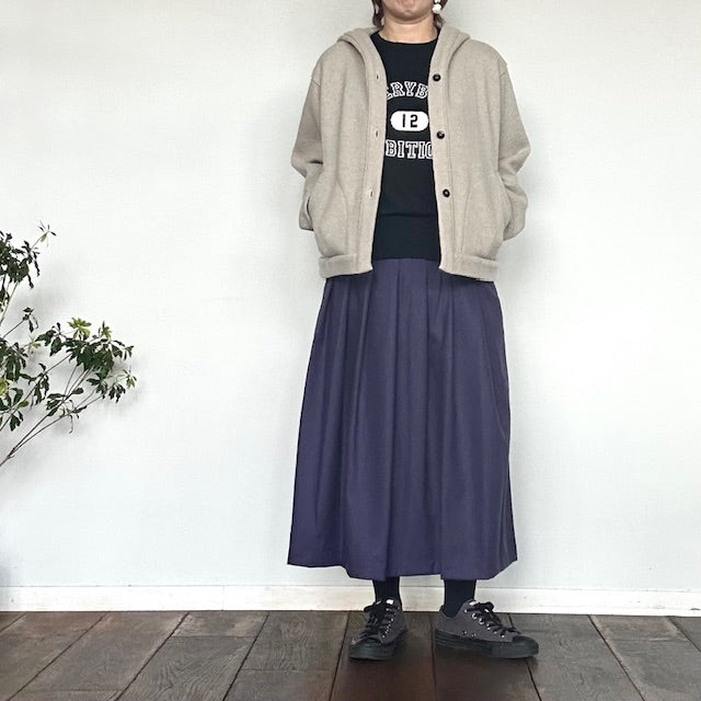 doux bleu　ウール フーテッドジャケット　2547-035