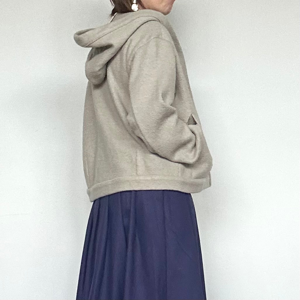 doux bleu　ウール フーテッドジャケット　2547-035