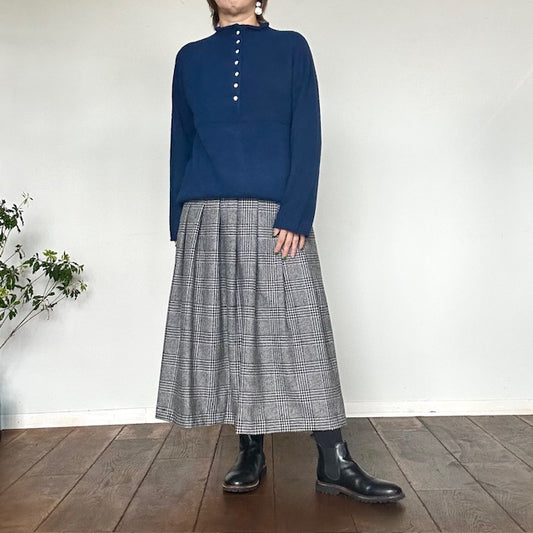 mao made　ヤクフィール　モックネックヘンリープルオーバー　　551121