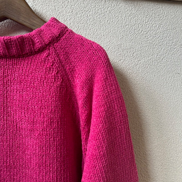 mao made　ざっくりローゲージ クルーネックプルオーバー   551111