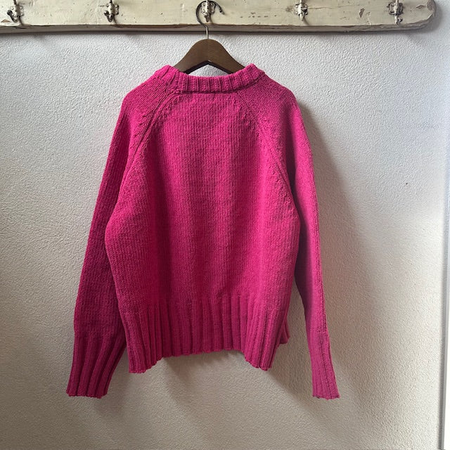 mao made　ざっくりローゲージ クルーネックプルオーバー   551111