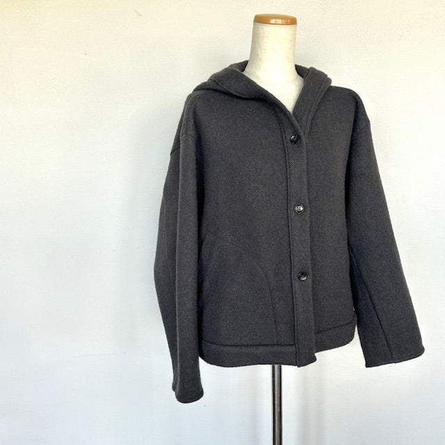 doux bleu　ウール フーテッドジャケット　2547-035