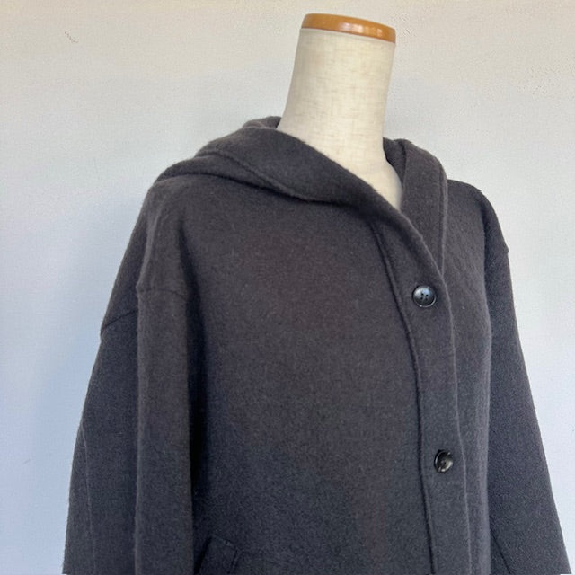 doux bleu　ウール フーテッドジャケット　2547-035